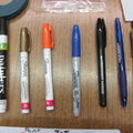 Marking Trial 1 - The Markers (paint pens, perm ink, ballpoint, #2 lead)