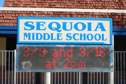 Sequoia School Sign